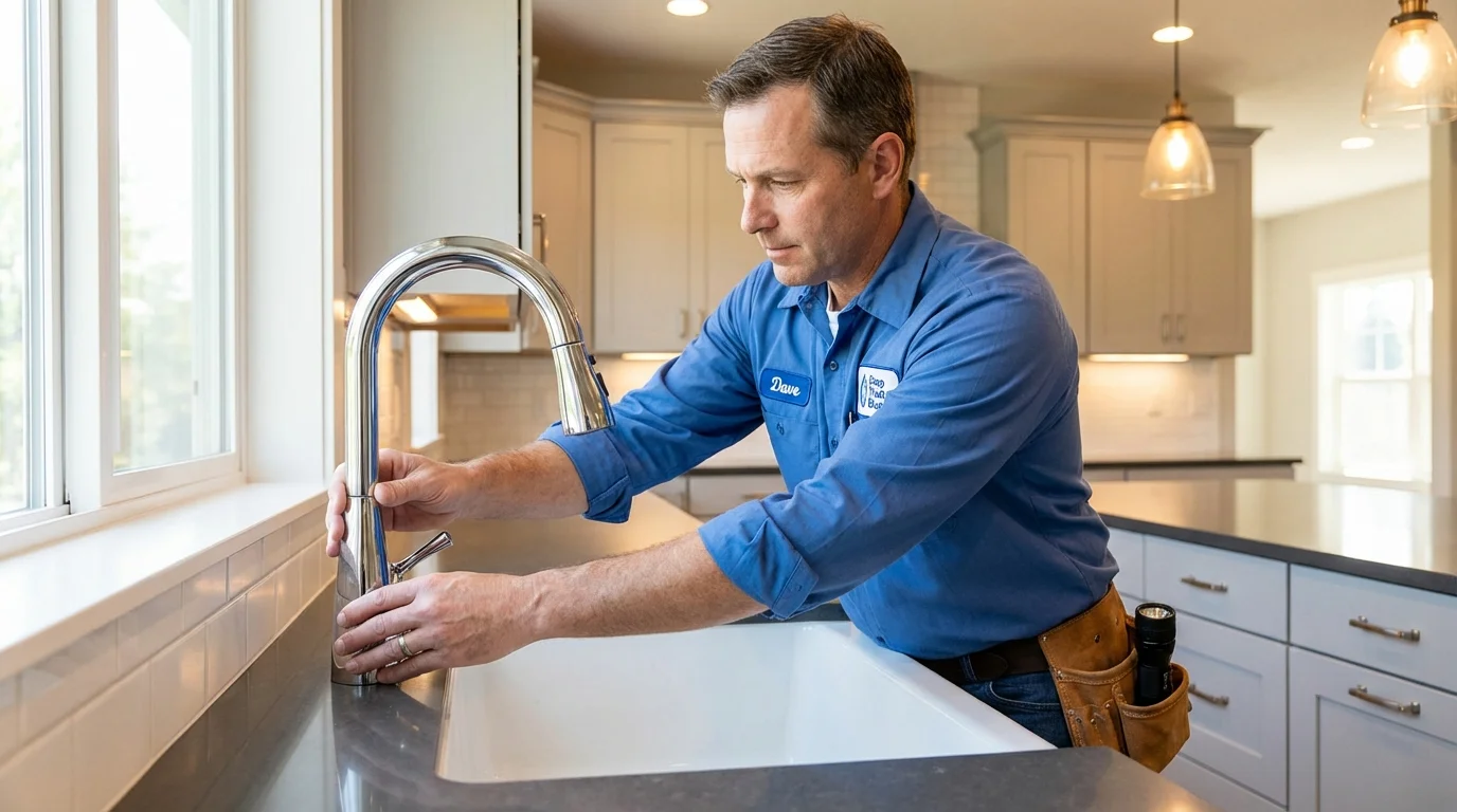 Kitchen faucet installation by Johns Plumbing LLC in Zeigler